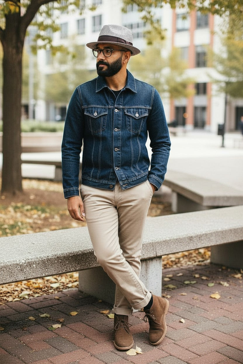 MARLEY TRILBY 2-TONE MARLED STRAW